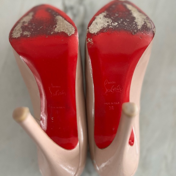 Christian Louboutin Nude Pink Platform Stilettos - Picture 5 of 5